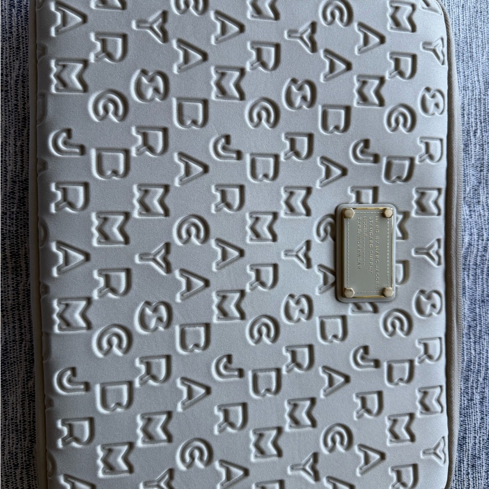 Marc by Marc Jacobs Beige Embossed Tablet Sleeve